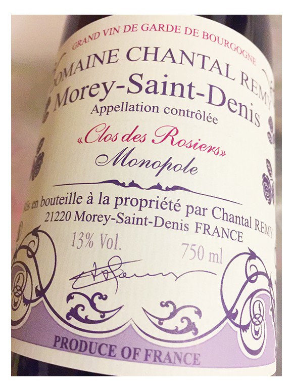 Morey St Denis Clos des Rosiers monopole 2019