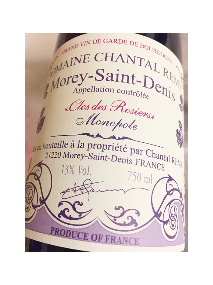 Morey St Denis Clos des Rosiers monopole 2019